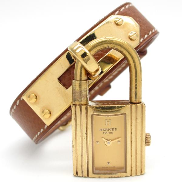 HERMES エルメス ケリーウォッチ レディース 腕時計 GP 革ベルト