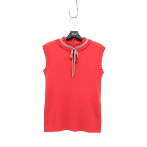 未使用品 Rene basic ルネ ニットカットソー フリル オレンジ 34  