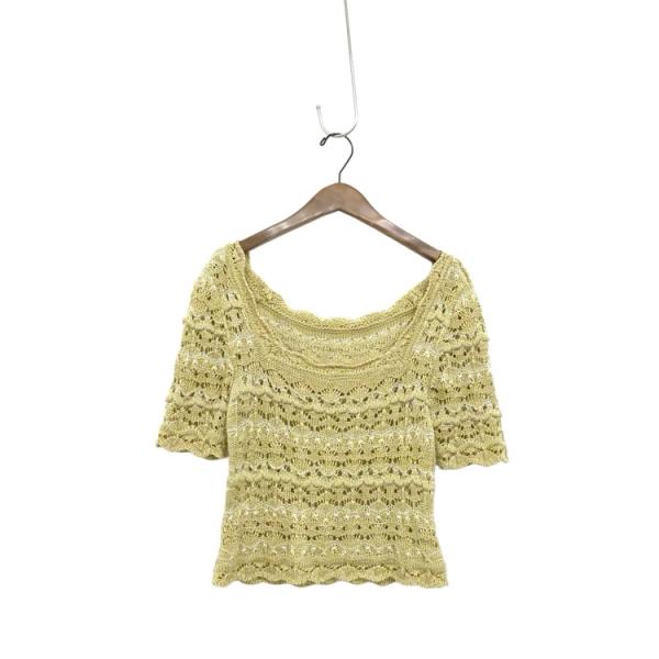 Mame Kurogouchi マメクロゴウチ Floral Watermark Knitted Top