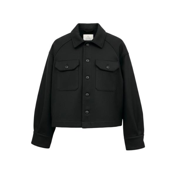 HYKE ハイク WOOL SHIRT JACKET ウールシャツジャケット ブラック 1