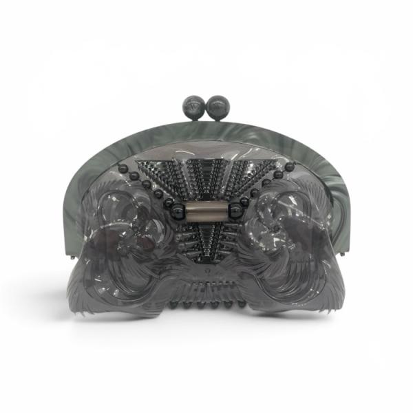 め*ぐ様 mamekurogouchi マメ クロゴウチ ガマグチ PVCクラッ Mame Kurogouchi マメクロゴウチ Vinyl Chloride GAMAGUCHI Clutch Bag
