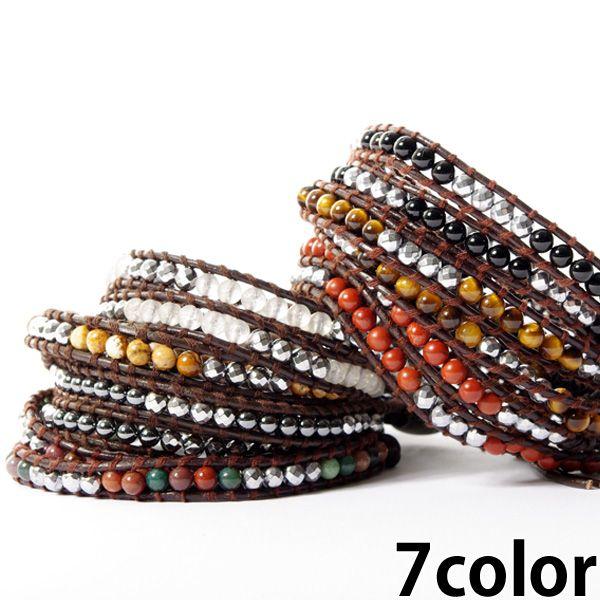 天然石 パワーストーン ブレスレット ブレス 2連 メンズ 数珠