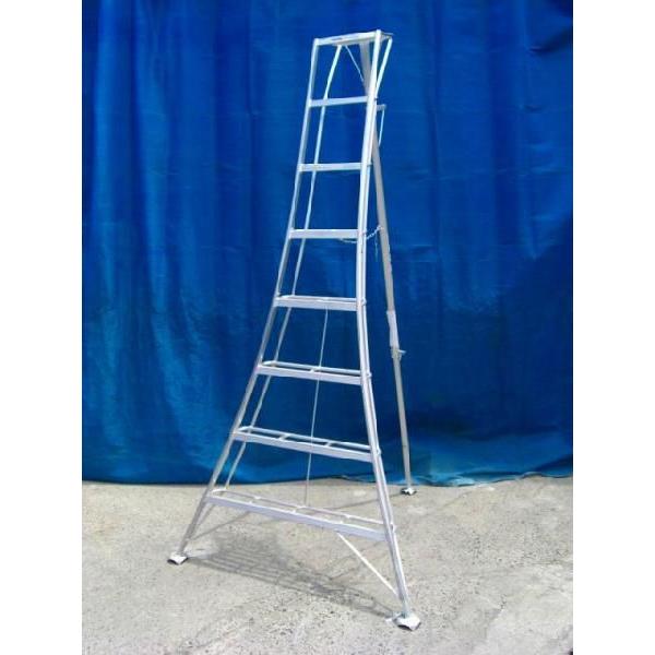 C1△【山定#179ミ060412-6】アルミ園芸三脚8尺(長さ240cm) リブ C1△【山定#179ミ060412-6】アルミ園芸三脚8尺(長さ240cm) リブ