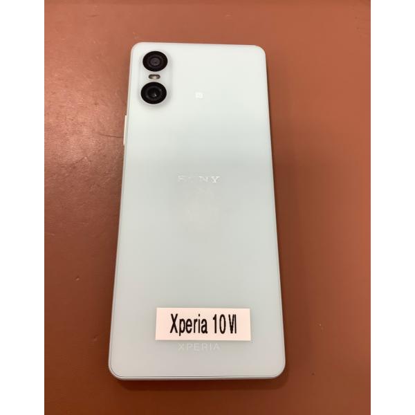 C2本080719-14/交渉OK! XPERIA 10VI 128GB ブルー 携帯 au元デモ機展示品 背面キズ有 画面ほぼキズ無 バッテリー性能良好 送料別途