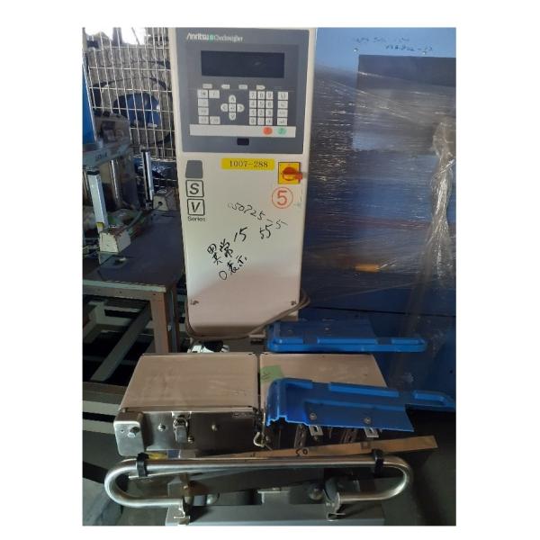 c3A【棚神イ斉050723-5】交渉Ok　ベルトコンベアー式 計量機 0.6g-600g 0.1g単位 100V アンリツ KW5205BF05 ベルト巾15cm長さ55cm 異常表示