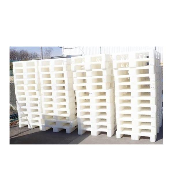 C3A【本埼玉イ飯303241(7)】交渉Ok　プラスチック1回使用パレット白 フェンス利用軽量物用 0.8×1.2m角 145mm厚 12.6kg 美品 ※