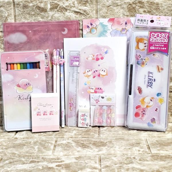 星のカービィ 12種類 文具セット 【選べる筆箱】 両面開き筆箱 色鉛筆