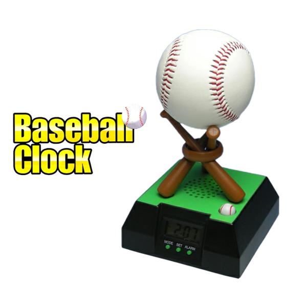 目覚まし時計 ベースボールクロック (サイン用ボール付き) 記念品 贈答