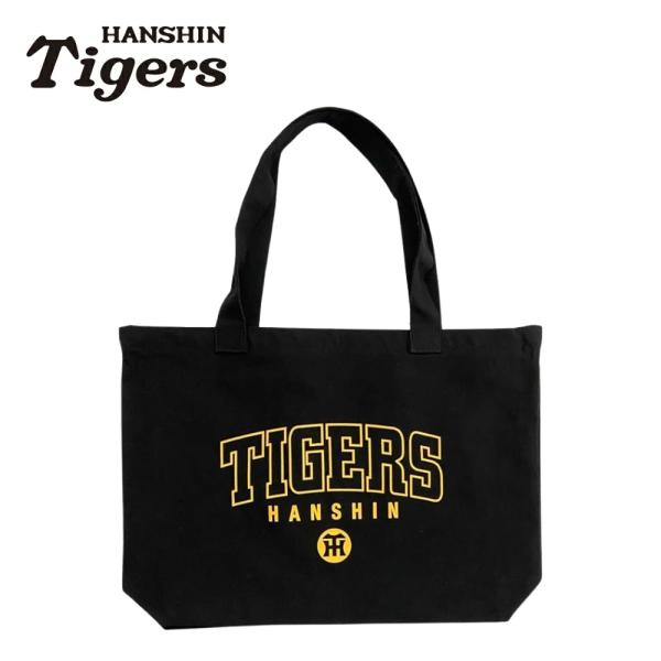 阪神タイガースグッズ 2026 TIGERS LOGO トートバッグ ポケット付