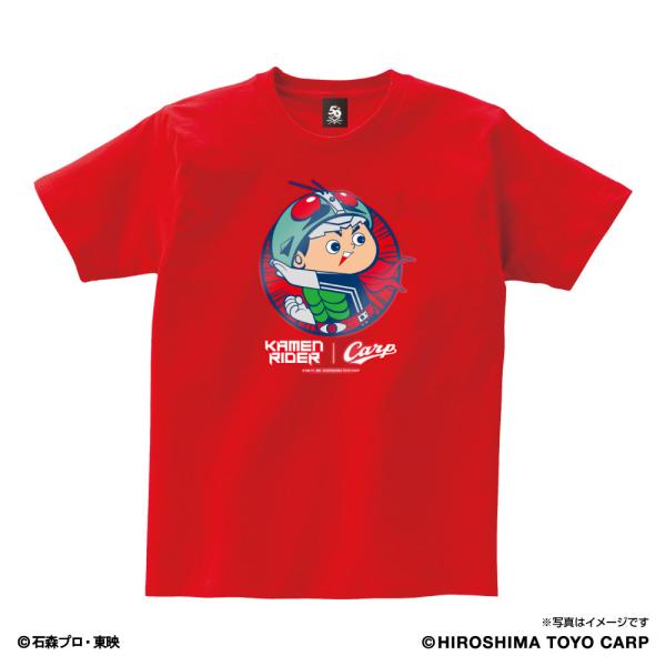 広島東洋カープ×仮面ライダー Tシャツ カープ坊や 変身 仮面