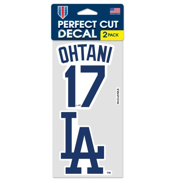 【売り切り】【Wincraft社】大谷翔平 ドジャースグッズ SHOHEI OHTANI 「ドジャースプレミアム」ステッカー 1シート(ステッカー2枚セット)  ラッピング不可