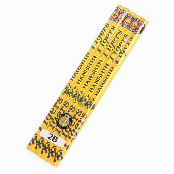 阪神タイガース　鉛筆（イエロー） 虎党 丸虎ロゴ 5本入り