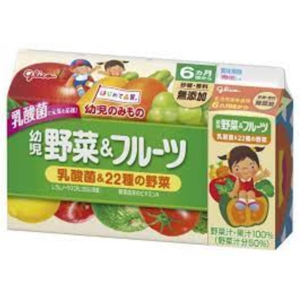グリコ 幼児 野菜＆フルーツ 100ml×4　６パック入り