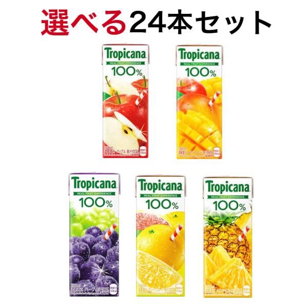 ジュース  キリントロピカーナ 選べる24本セット 250ml×24本(6本単位）大量 景品  差し入れ 詰め合わせ プレゼント お礼 水分補給 内祝い  熱中症対策ギフト