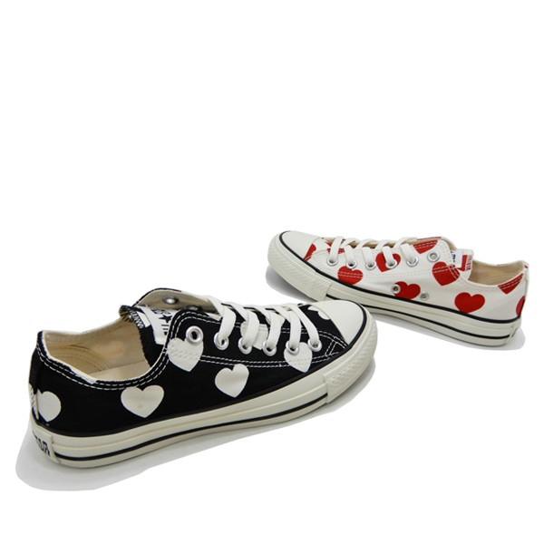 コンバース スニーカー レディース ローカット 白黒 オールスター ハート柄 Converse All Star Fullhearts Ox ホワイト ブラック Converse Hullheartsox L くつ屋エムオーシー 通販 Yahoo ショッピング