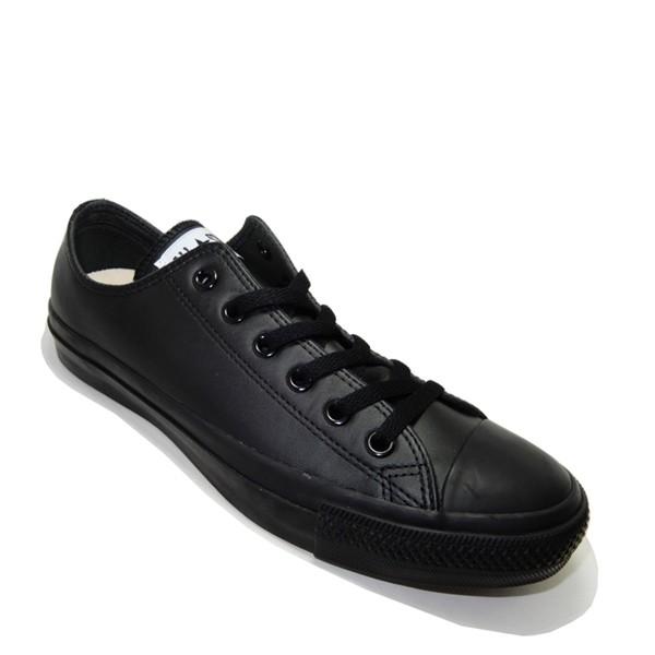 コンバース スニーカー レディース ローカット レザー オールスター 黒 Converse Lea All Star Ox ブラックモノクローム 年春定番 Converse Leaallstarox L くつ屋エムオーシー 通販 Yahoo ショッピング