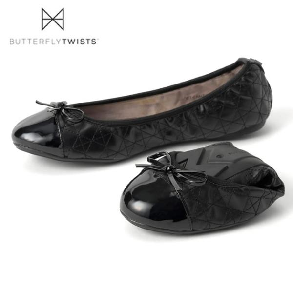 BUTTERFLY TWISTS バタフライツイスト 21036N OLIVIA オリビア ブラック　スリッポン 靴 フラットシューズ レディース  二次会 結婚式 授業参観 入学式 卒業式