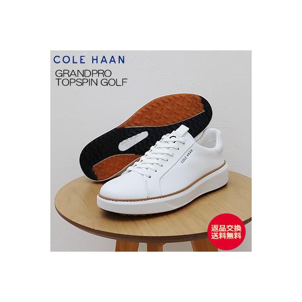 COLE HAAN コールハーン GRANDPRO Topspin Golf グランドプロ トップスピン ゴルフ ホワイト/ナチュラル メンズ ゴルフシューズ スパイクレス返品交換送料無料
