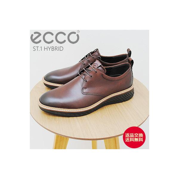 【美品】 ECCO 革靴 26 プレーントゥ エコ ST.1 hybrid ECCO エコー ST.1 HYBRID Plain Toe Tie ハイブリット プレーン