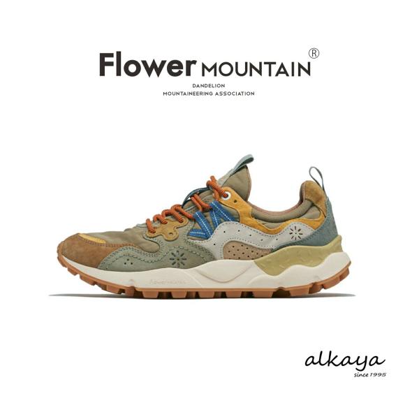Flower MOUNTAIN フラワーマウンテン スニーカー　YAMANO3 ヤマノ3 BROWN-SMOKE GREEN ブラウンスモークグリーン 返品交換送料無料 爆買