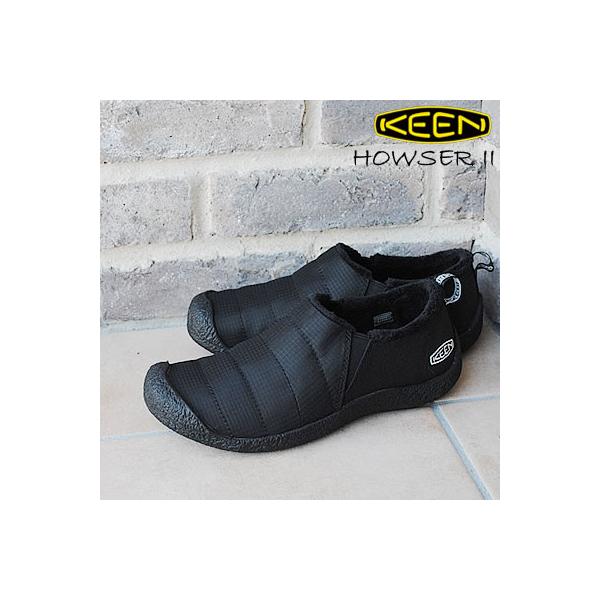 KEEN キーン レディース HOWSER II  ハウザーツー TRIPPLE BLACK トリプルブラック スリップオン  アウトドア キャンプ コンフォート