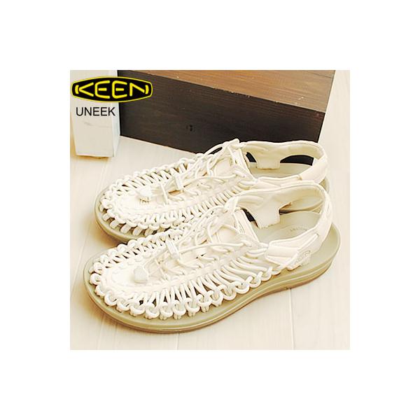 【美品】KEEN キーンUNEEK ユニーク ホワイト スポーツサンダル KEEN キーン UNEEK ユニーク スポーツサンダル レディース