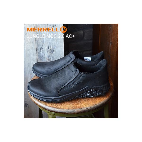 MERRELL ������ JUNGLE MOC 2.0 AC+ �W�����O�����b�N2.0 �G�[�V�[�v���X BLACK SMOOTH �u���b�N�X���[�X