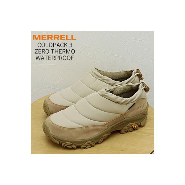 MERRELL メレル COLDPACK 3 ZERO THERMO WATERPROOF コールドパック 3 ゼロ サーモ ウォータープルーフ キャメル  防水 防寒 防滑 メンズ レディース 928wing_me-5006759