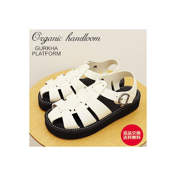 Seed（シード） organic handloom （オーガニックハンドルーム） 靴・シューズ サンダル GURKHA PLATFORM （グルカプラットフォーム） 【オフホワイト】 OH023010 レザー ストラップ 厚底 レディース 女性用 白 25 {SK} Organic handloom オーガニックハンドルーム GURKHA PLATFORM グルカ