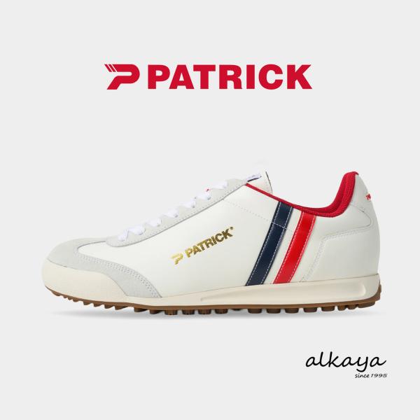 PATRICK パトリック SAMBA-CP/SL W/NR  サンバ・カップ/シンセティックレザー W/NR ホワイト/ネイビーレッド 返品交換送料無料