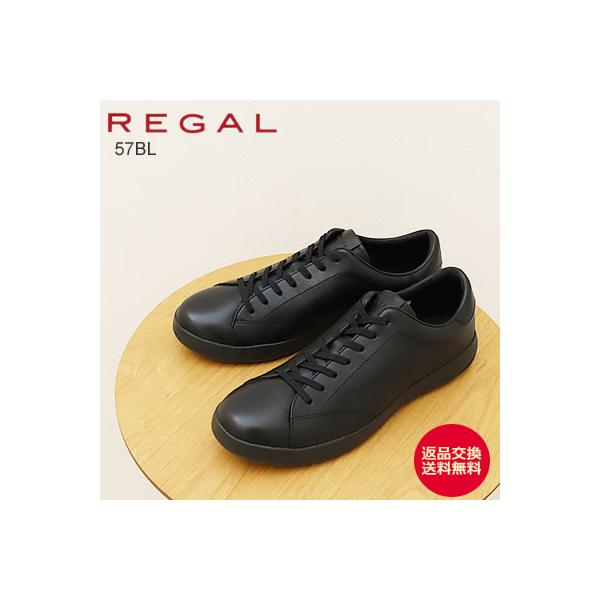 REGAL リーガル レースアップレザースニーカー 57BL BLACK
