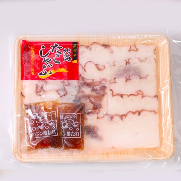 「お召し上がり方」<br>1、鍋にたっぷりお湯を張り、昆布を入れて沸騰させます。<br>2、準備した白菜、きのこ、ネギ、豆腐等具材を入れます。<br>3、沸騰したら解凍した「たこ」をサッとお湯にくぐらせ、...