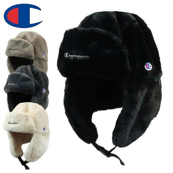 ブランド：Champion(チャンピオン)商品名：フェイクファーフライトキャップ (#381-4065)アイテム：パイロットキャップ(耳当て付き)素材：ポリエステル100%カラー：1.Black(ブラック/黒)2.Ivory(アイボリー/オ...