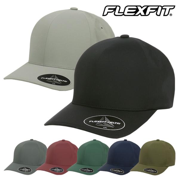 ブランド：FLEXFIT(フレックスフィット)商品名：FLEXFIT DELTA CAP (#180)アイテム：キャップ素材：ポリエステル92%、スパンデックス8%カラー：1.Black(ブラック/黒)2.DarkGrey(ダークグレー/暗...