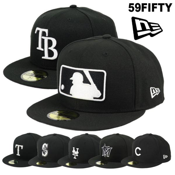 ニューエラ キャップ 59FIFTY NewEra ブラック×ホワイトロゴ