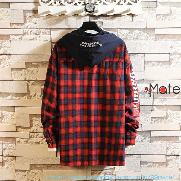 カジュアルシャツ メンズ 長袖 ロングシャツ シャツ ネルシャツ チェック柄 パーカー トップス ジャケット アウター シャツコート Buyee Buyee Japanese Proxy Service Buy From Japan Bot Online