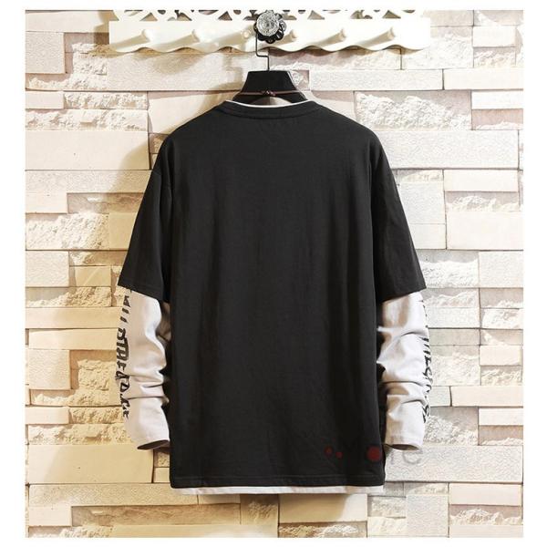 Tシャツ メンズ 長袖 ティーシャツ ロングtシャツ 重ね着風 ロンt 無地 カジュアル トップス お兄系 おしゃれ Buyee Buyee บร การต วกลางจากญ ป น ซ อจากประเทศญ ป น