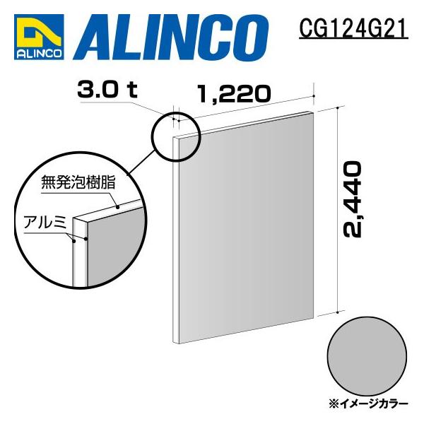 ALINCO/ACR  ޗp A~ 1,220×2,440×3.0mm Vo[ (ʓh) iԁFCG12421 (sE)