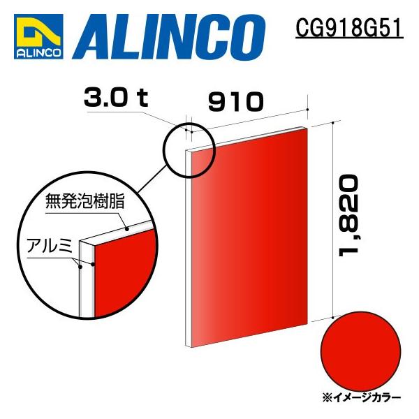ALINCO/ACR  ޗp A~ 910×1,820×3.0mm bh (Жʓh) iԁFCG91851 (sEt)