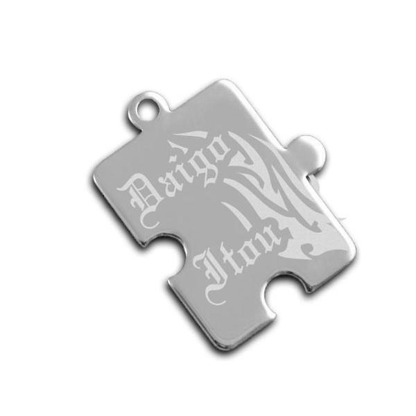 アクセサリー 名入れ パズル型プレート シルバー 名前が入る ペンダントトップ 炎b Buyee Buyee Japanese Proxy Service Buy From Japan Bot Online