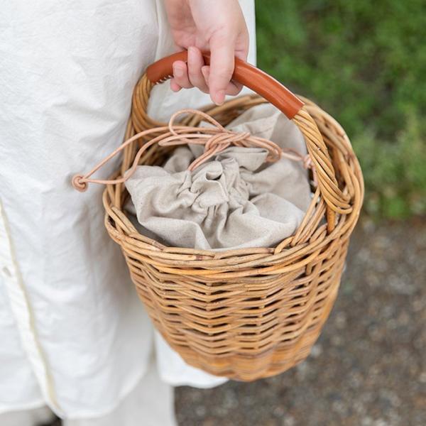 マ*ン様 暮らしの道具店　天然アラログのかごバッグ 7cf5a6580270a154382c5a2ae3c83c