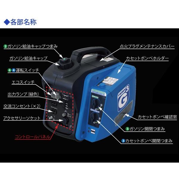 ニチネン インバーター式 発電機 KG-101 G-Cubic ジーキュービック
