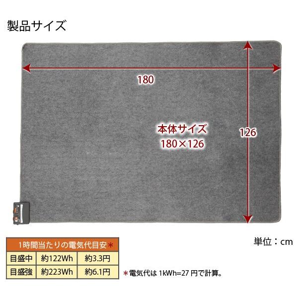 ユアサプライムス ホットカーペット 1.5畳 YC-Y15Y 本体 126