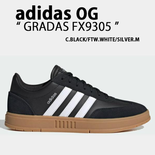 adidas Originals アディダス オリジナルス スニーカー GRADAS FX9305 BLACK GUM グラダス スリーストライプ シューズ ブラック a-dot_ad-fx9305