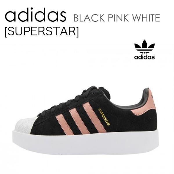 adidas superstar black and pink
