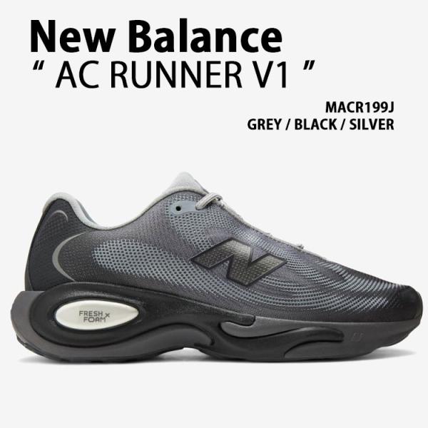 New Balance ニューバランス スニーカー MACR199J FRESH FOAM X AC RUNNER V1 フラッシュフォーム ACランナーV1 ランニングシューズ メッシュ GREY メンズ
