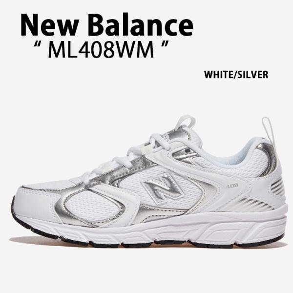 New Balance ニューバランス スニーカー NEWBALANCE ML408 ML408WM WHITE SILVER シューズ ホワイト シルバー メンズ レディース a-dot_nb-ml408wm
