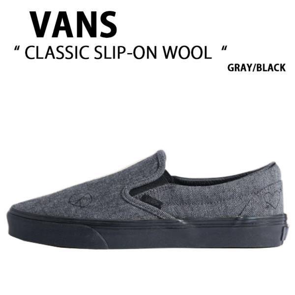 VANS（ヴァンズ） バンズ スニーカー CLASSIC SLIP-ON WOOL GRAY BLACK