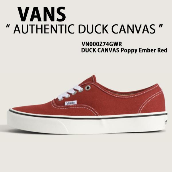 VANS（ヴァンズ） バンズ スニーカー AUTHENTIC DUCK CANVAS POPPY