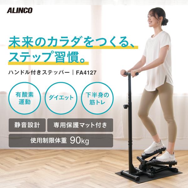 アルインコ ハンドル付きステッパー4127 FA4127 フィットネス ステップ 昇降運動 体幹 ウエスト ダイエット くびれ リハビリ